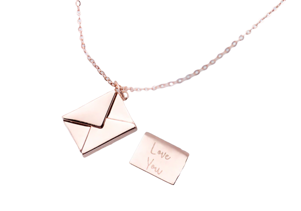 Love Letter Rose Gold 925 Sterling Silver Necklace